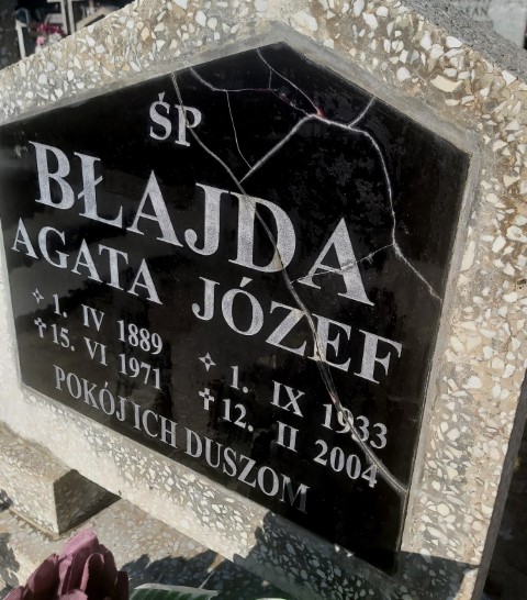 Agata Błajda 1889 Brzeg - Grobonet - Wyszukiwarka osób pochowanych