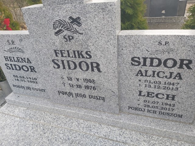 Grób Feliks Sidor