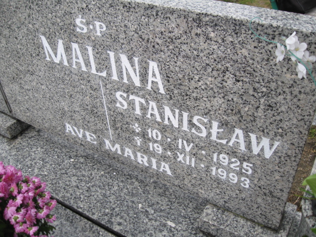 Stanisław Malina 1925 Brzeg - Grobonet - Wyszukiwarka osób pochowanych