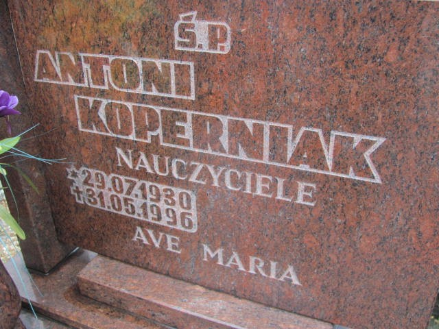 Antoni Koperniak 1930 Brzeg - Grobonet - Wyszukiwarka osób pochowanych