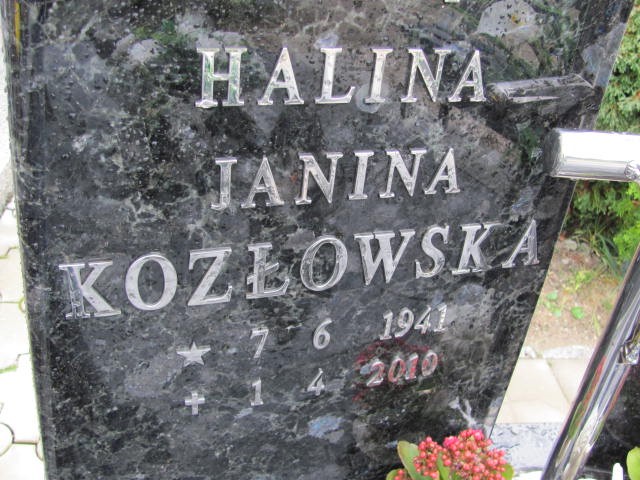 Halina Janina Kozłowska 1941 Brzeg - Grobonet - Wyszukiwarka osób pochowanych