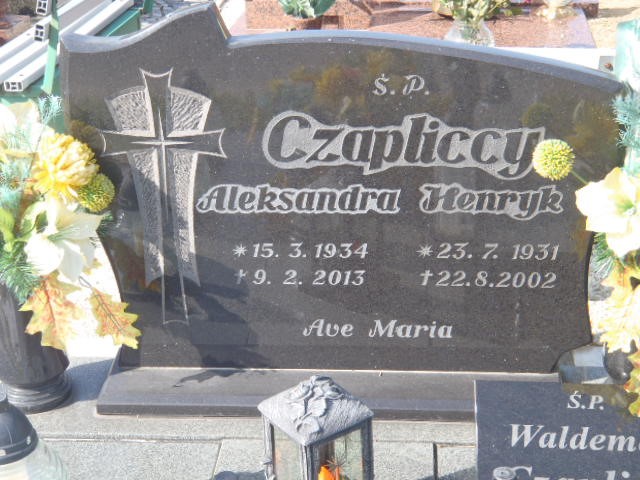 Aleksandra Czaplicka 1934 Brzeg - Grobonet - Wyszukiwarka osób pochowanych