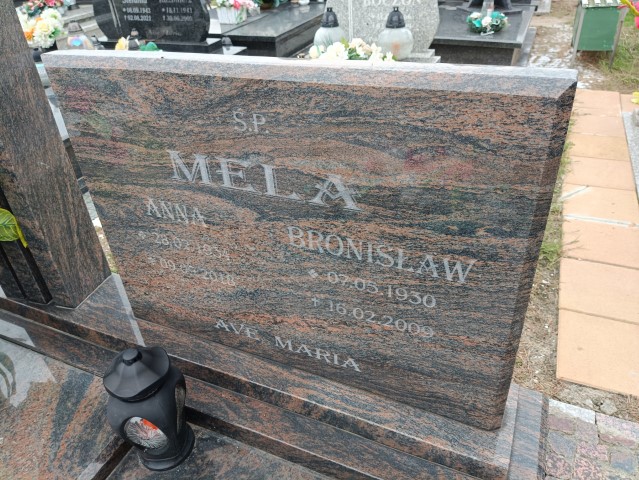 Grób Bronisław Mela