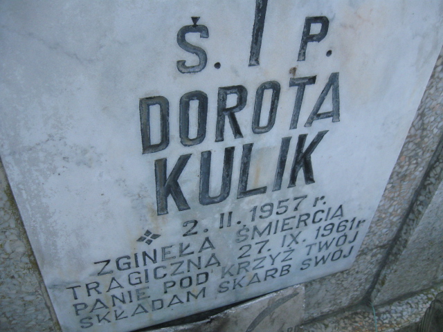 Dorota Kulik 1957 Brzeg - Grobonet - Wyszukiwarka osób pochowanych