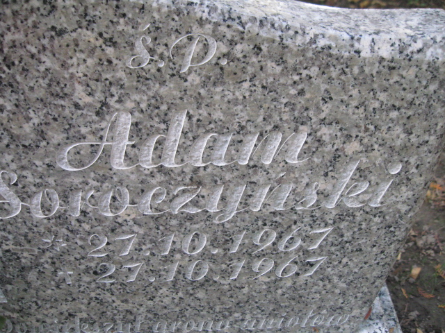 Adam Soroczyński 1967 Brzeg - Grobonet - Wyszukiwarka osób pochowanych